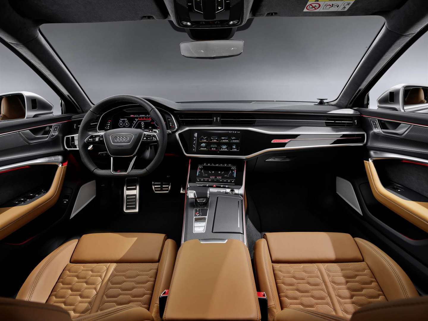 2020 Audi RS6 Avant interior overview luxurious station wagon with