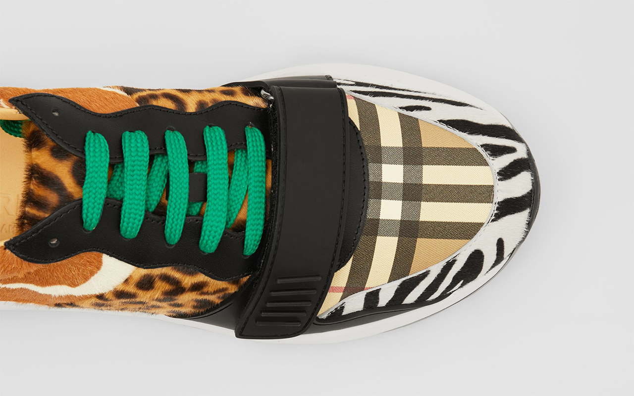 Burberry animal print and vintage check sneakers online