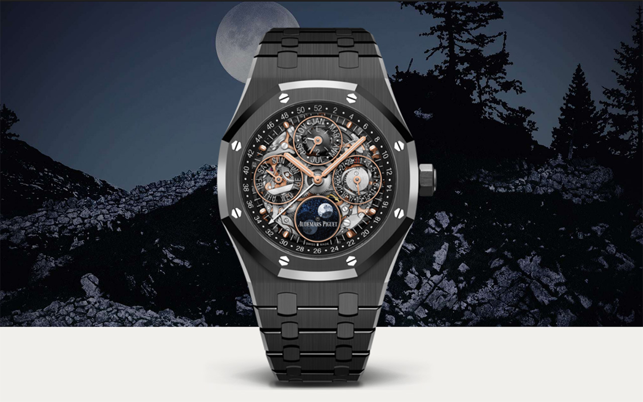 Royal Oak Perpetual Calendar Openworked Black Ceramic For 2019 Comes 