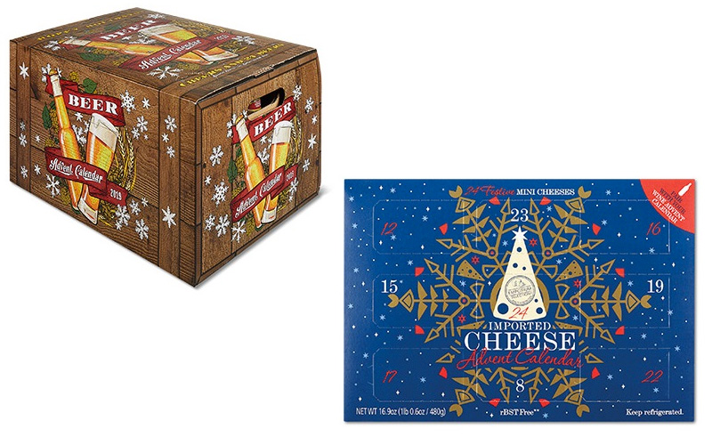 Aldi Advent Calendar has wine, cheese, beer and chocolate on the list