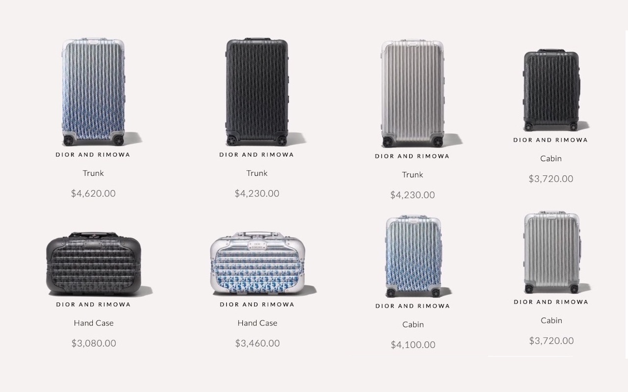 rimowa dior suitcase