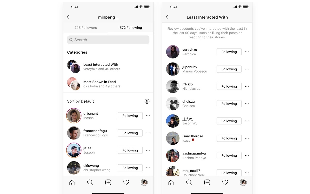 Instagram intros new sorting category, lets you know who to unfollow