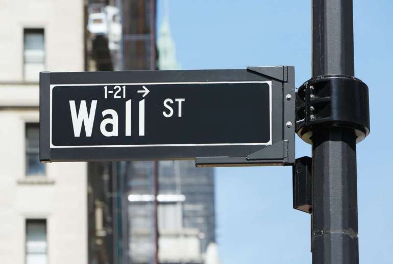 Wall Street sign near Stock Exchange, New York