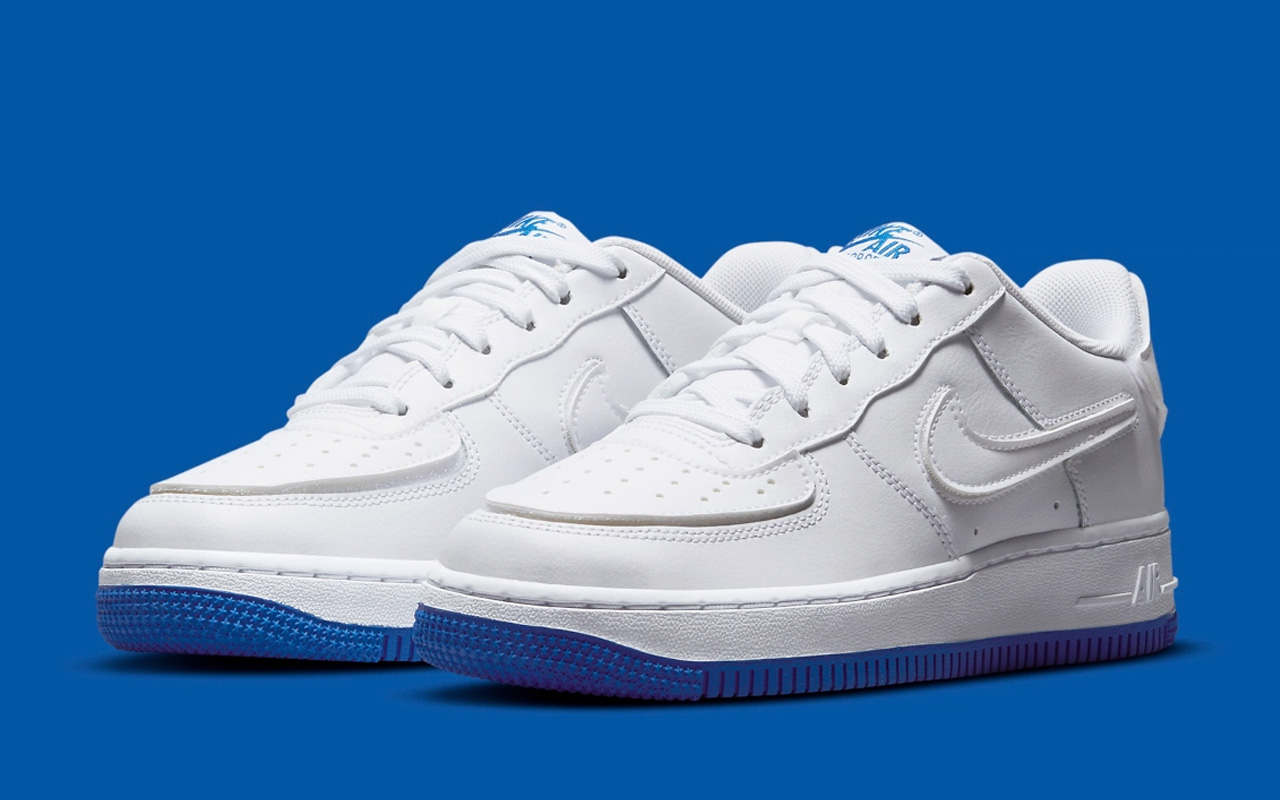 Kid’s-exclusive Nike Air Force 1 “White, Sapphire Blue” with ...