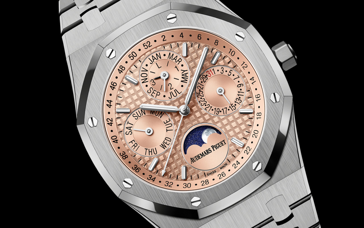 Audemars Piguet Royal Oak Perpetual Calendar with Salmon dial available