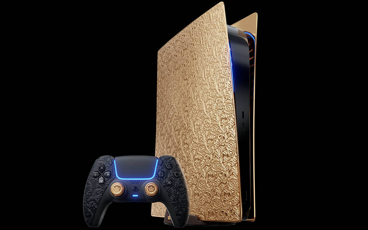 The 24k Gold Partly PlayStation PS5™ console