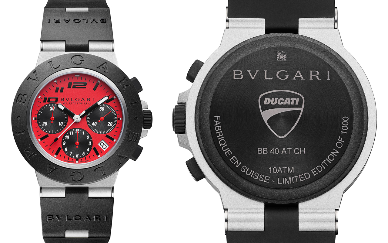 Bulgari Aluminum Chronograph Ducati edition is dramatic watch for a rider's  wrist - dlmag