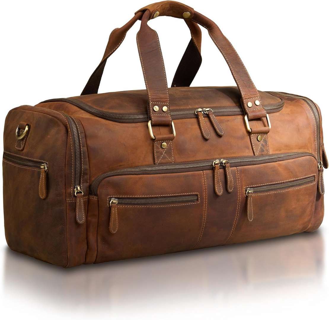 Luxorro Full Grain Leather Duffel Bag